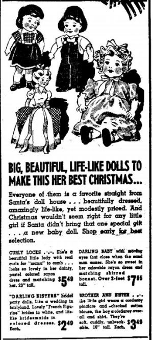 Wisconsin State Journal toy ads: 1940s